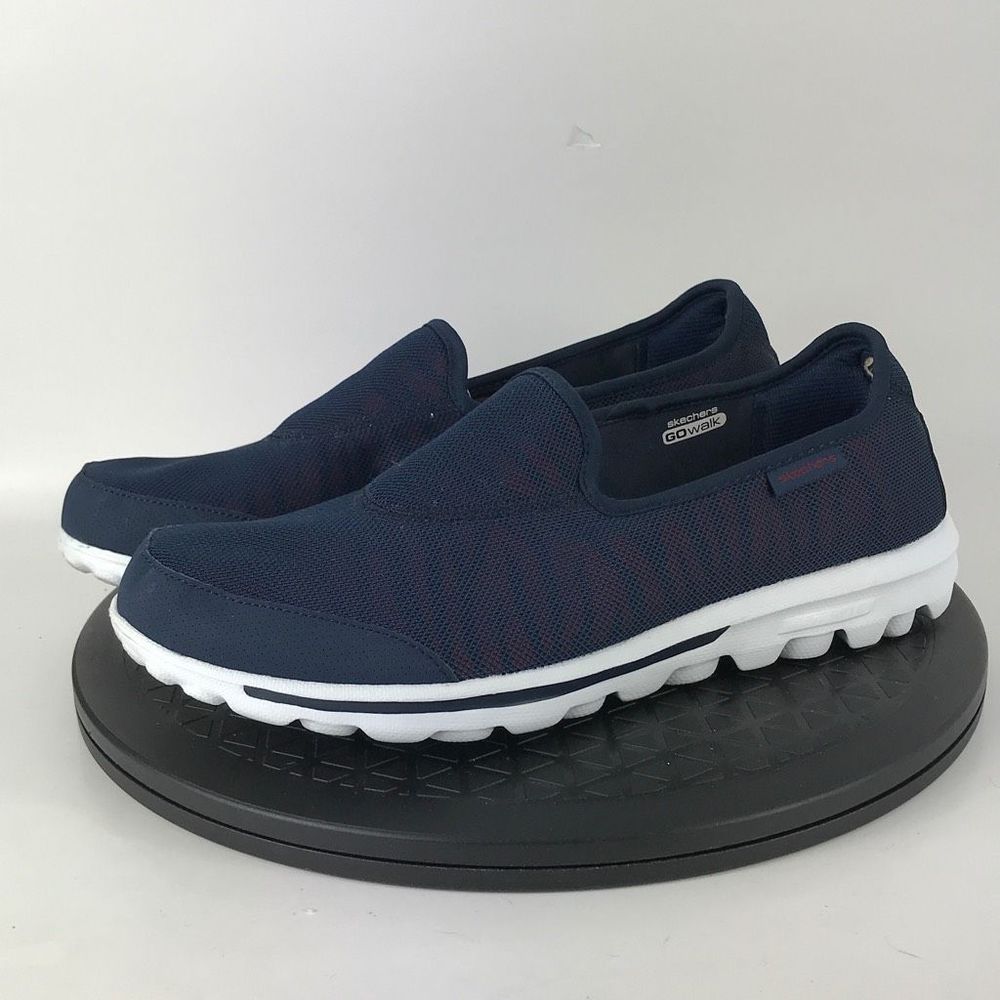 Skechers Go Walk Extract Slip On Comfort Shoes Blue/White 13803 Women's Size 10